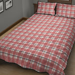 Pastel Madras Pattern Print Quilt Bed Set