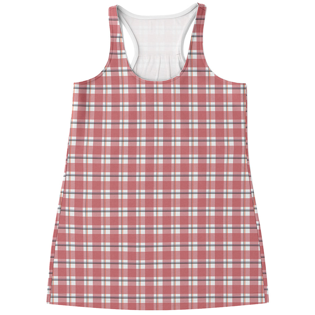 Pastel Madras Pattern Print Women's Racerback Tank Top