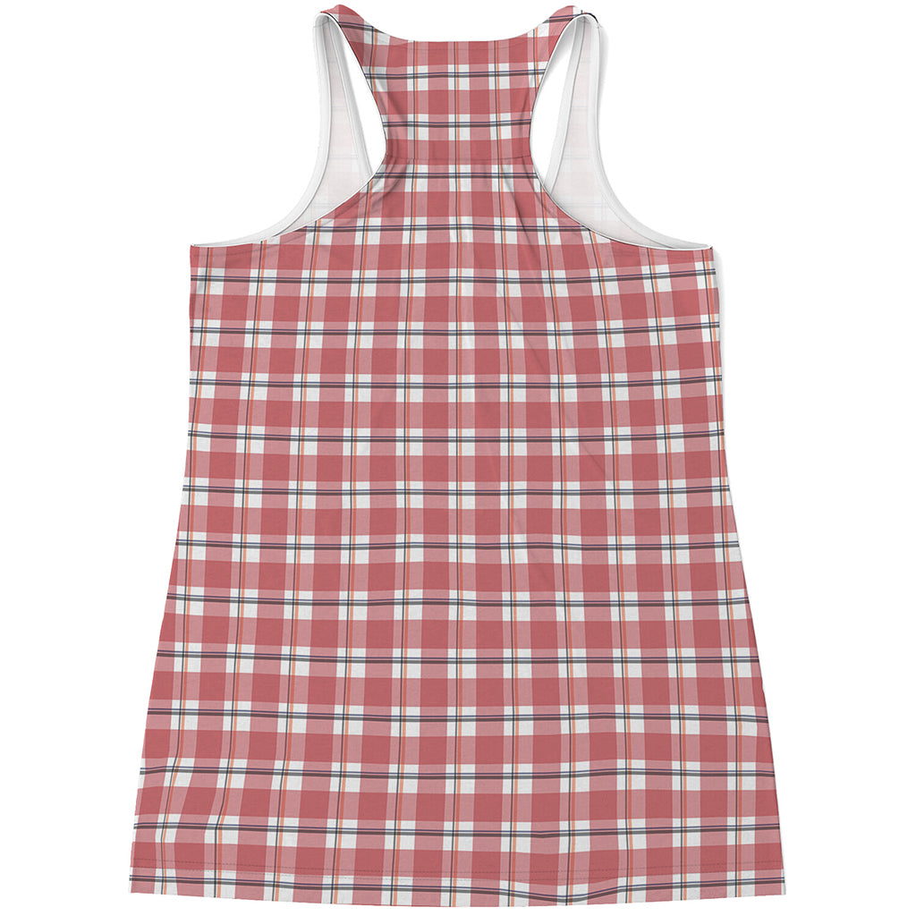 Pastel Madras Pattern Print Women's Racerback Tank Top