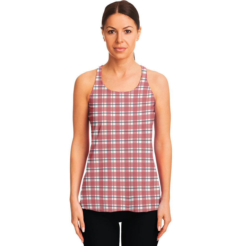 Pastel Madras Pattern Print Women's Racerback Tank Top