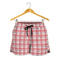 Pastel Madras Pattern Print Women's Shorts