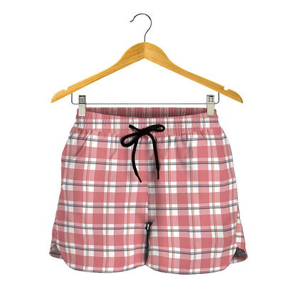 Pastel Madras Pattern Print Women's Shorts