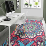 Pastel Mandala Bohemian Pattern Print Area Rug GearFrost