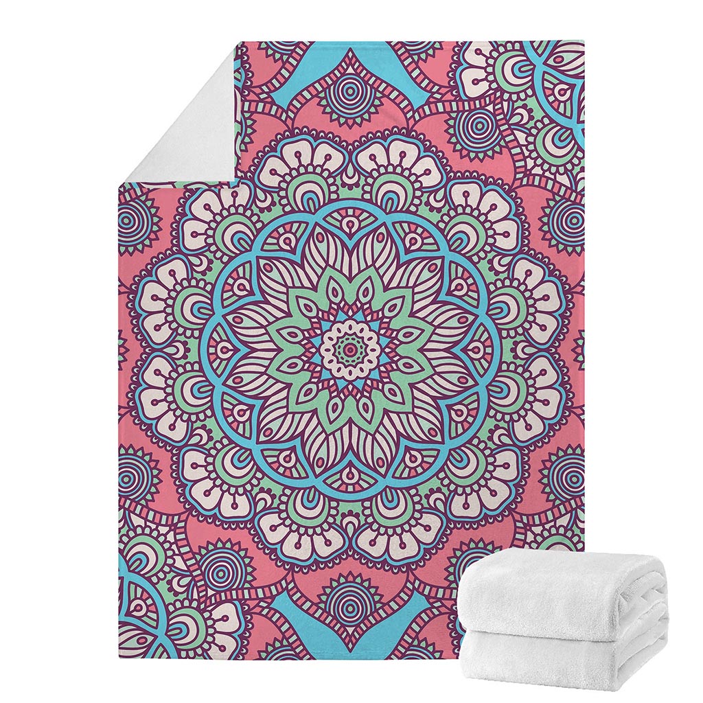 Pastel Mandala Bohemian Pattern Print Blanket
