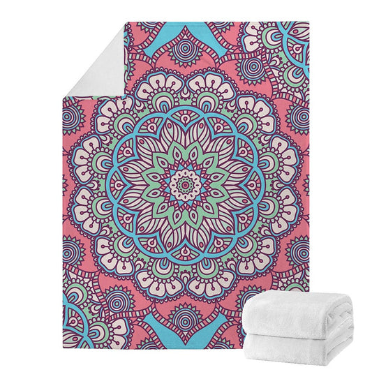 Pastel Mandala Bohemian Pattern Print Blanket