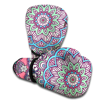 Pastel Mandala Bohemian Pattern Print Boxing Gloves