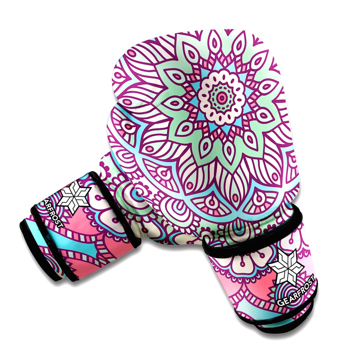 Pastel Mandala Bohemian Pattern Print Boxing Gloves