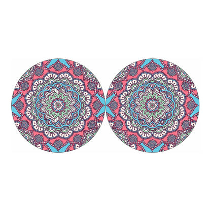 Pastel Mandala Bohemian Pattern Print Car Coasters