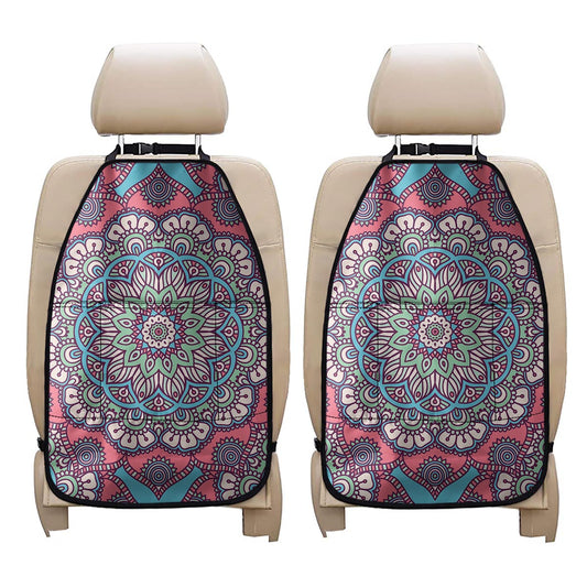 Pastel Mandala Bohemian Pattern Print Car Seat Organizers