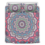 Pastel Mandala Bohemian Pattern Print Duvet Cover Bedding Set