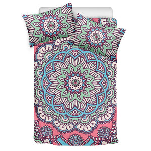 Pastel Mandala Bohemian Pattern Print Duvet Cover Bedding Set