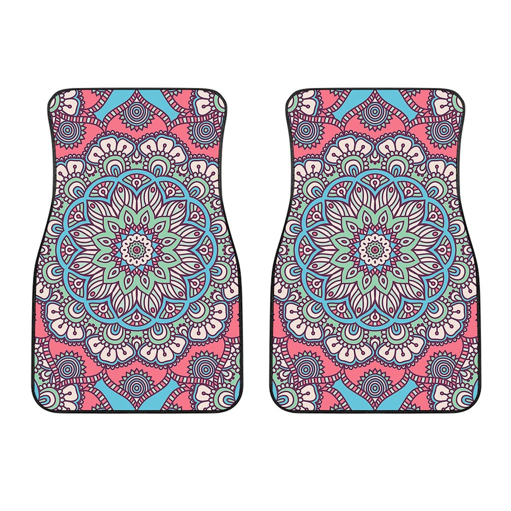 Pastel Mandala Bohemian Pattern Print Front Car Floor Mats