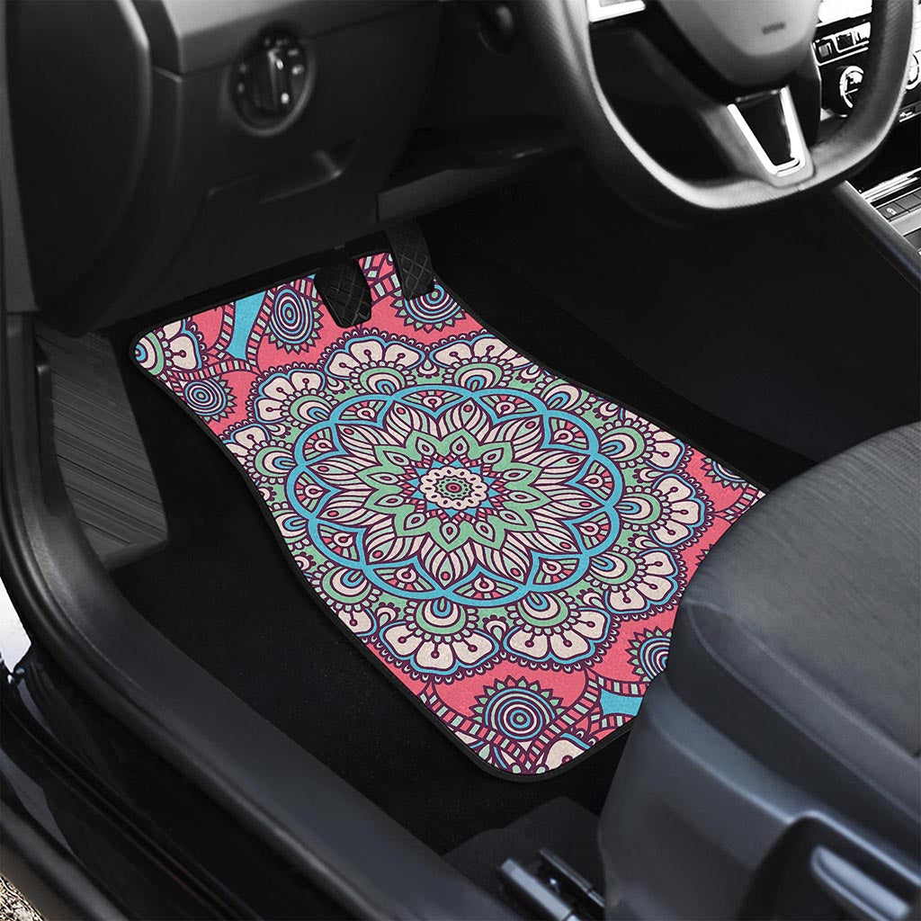 Pastel Mandala Bohemian Pattern Print Front Car Floor Mats