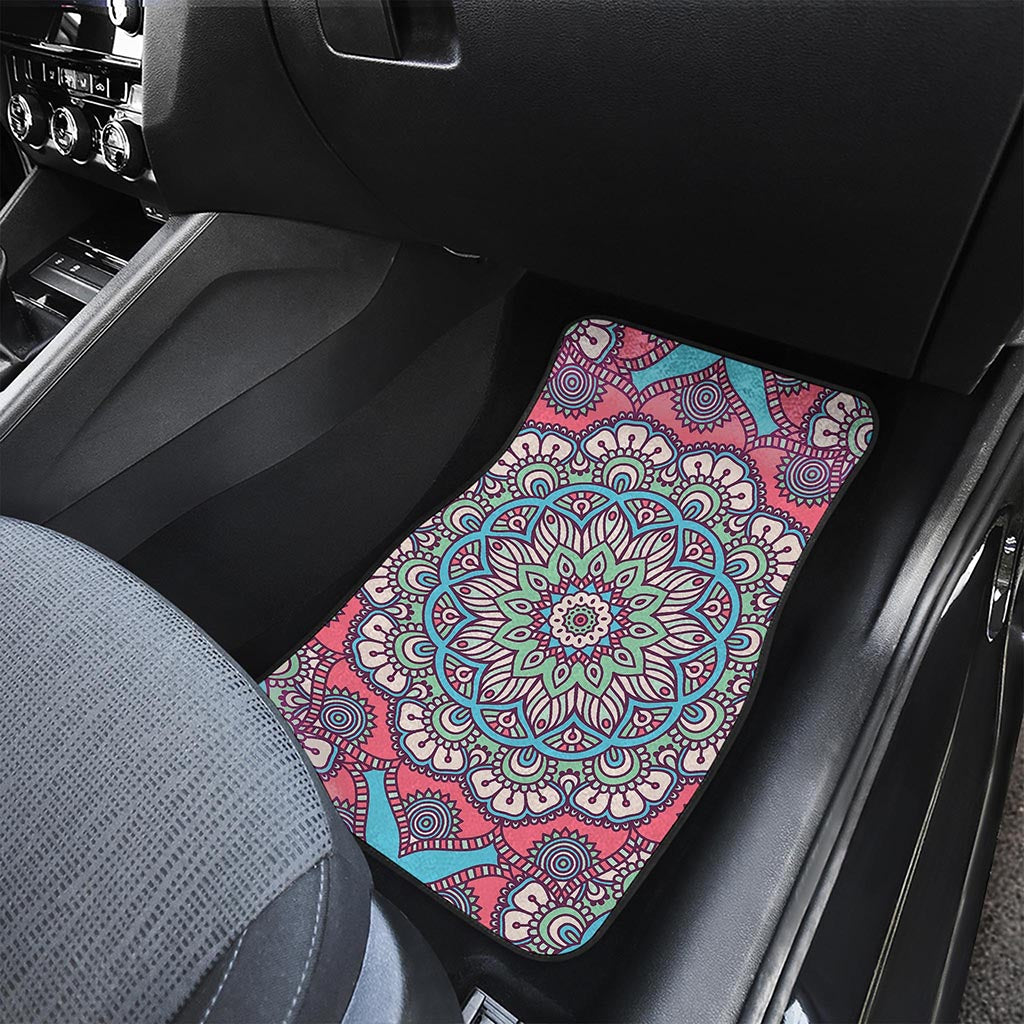 Pastel Mandala Bohemian Pattern Print Front Car Floor Mats