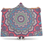 Pastel Mandala Bohemian Pattern Print Hooded Blanket