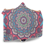 Pastel Mandala Bohemian Pattern Print Hooded Blanket