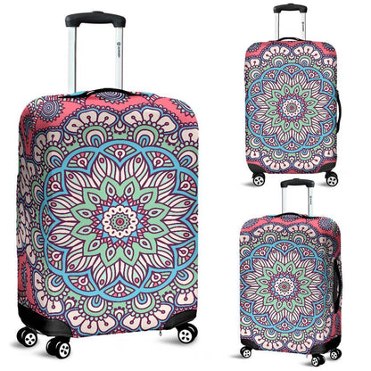 Pastel Mandala Bohemian Pattern Print Luggage Cover GearFrost