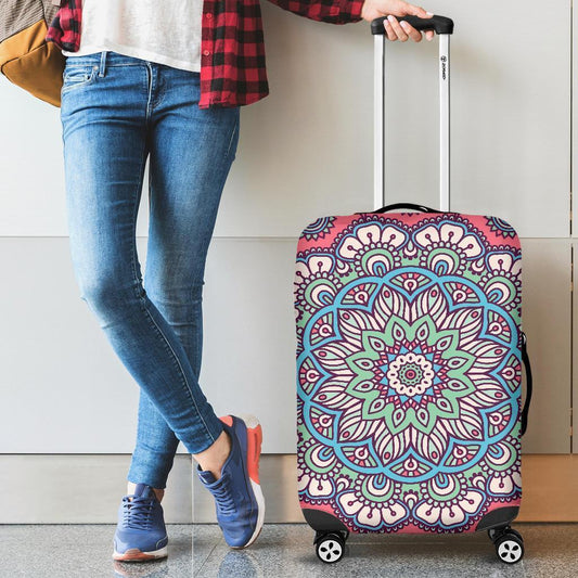 Pastel Mandala Bohemian Pattern Print Luggage Cover GearFrost