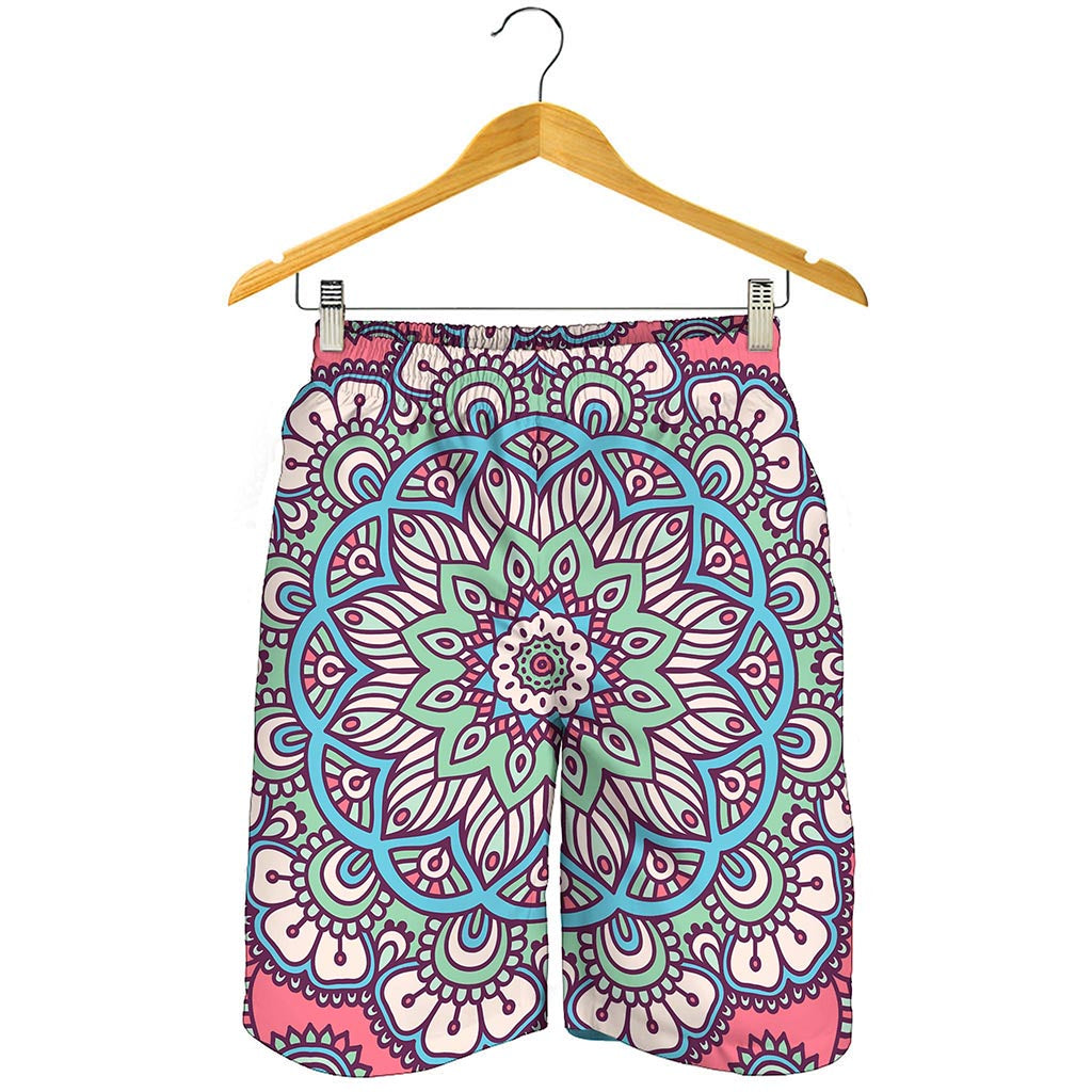 Pastel Mandala Bohemian Pattern Print Men's Shorts