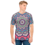 Pastel Mandala Bohemian Pattern Print Men's T-Shirt