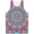 Pastel Mandala Bohemian Pattern Print Men's Tank Top