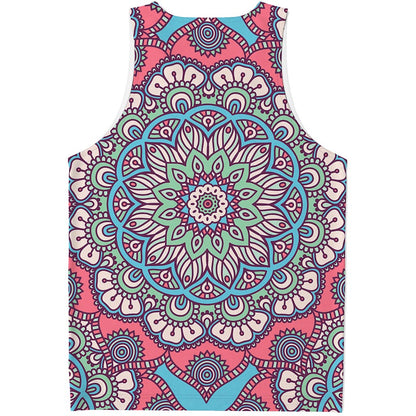 Pastel Mandala Bohemian Pattern Print Men's Tank Top