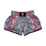 Pastel Mandala Bohemian Pattern Print Muay Thai Boxing Shorts