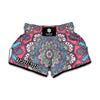 Pastel Mandala Bohemian Pattern Print Muay Thai Boxing Shorts