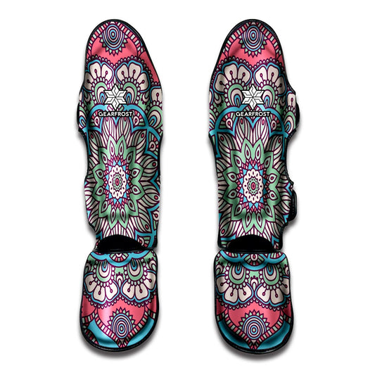 Pastel Mandala Bohemian Pattern Print Muay Thai Shin Guard