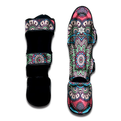 Pastel Mandala Bohemian Pattern Print Muay Thai Shin Guard