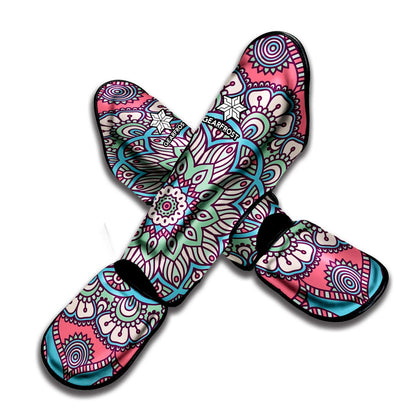 Pastel Mandala Bohemian Pattern Print Muay Thai Shin Guard
