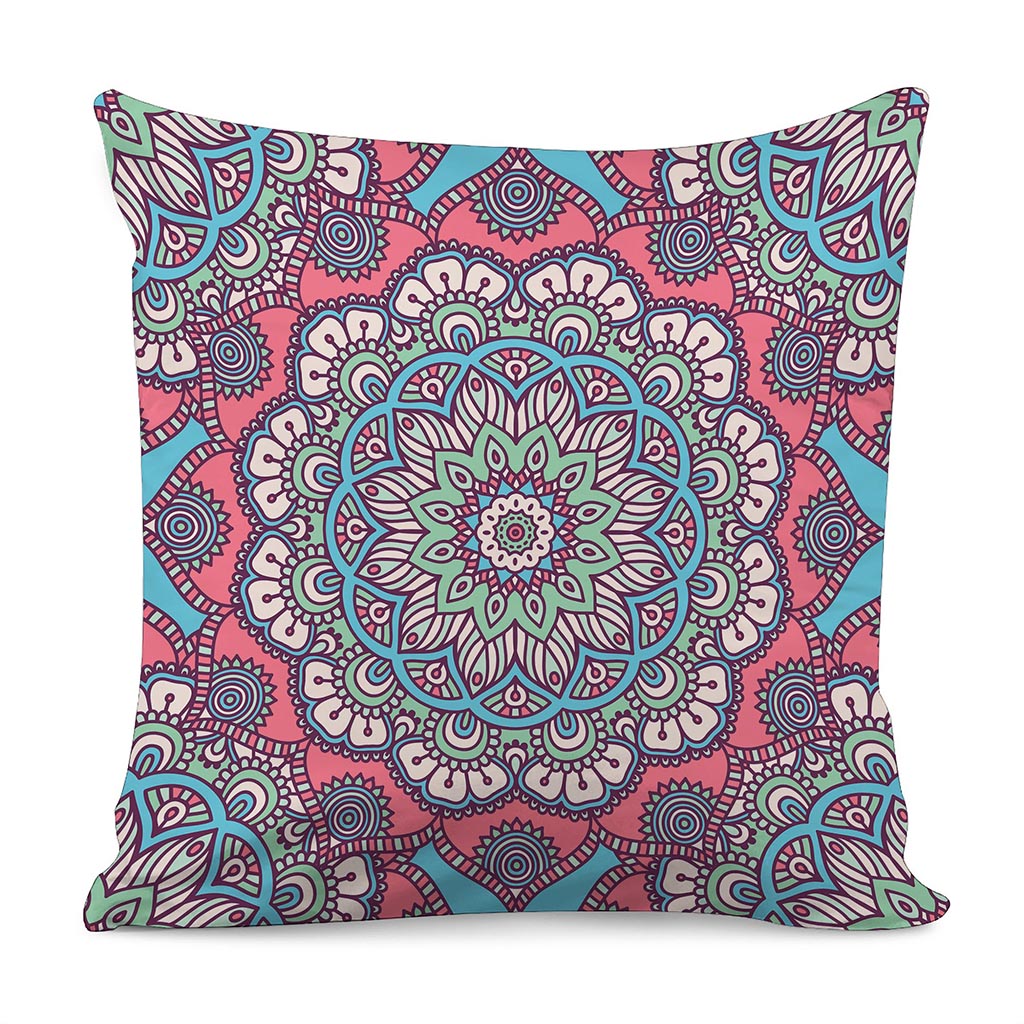 Pastel Mandala Bohemian Pattern Print Pillow Cover