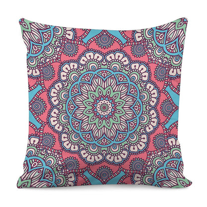 Pastel Mandala Bohemian Pattern Print Pillow Cover