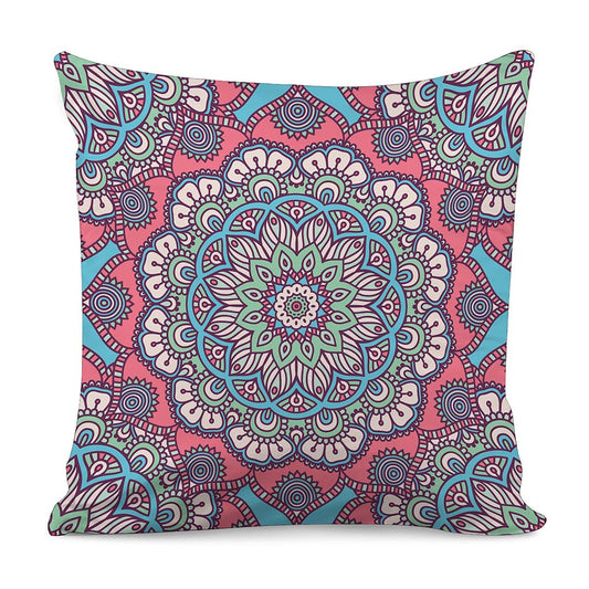 Pastel Mandala Bohemian Pattern Print Pillow Cover