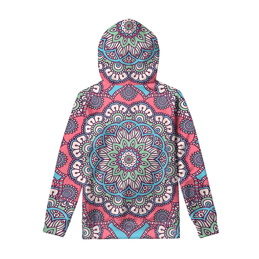 Pastel Mandala Bohemian Pattern Print Pullover Hoodie