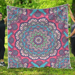 Pastel Mandala Bohemian Pattern Print Quilt