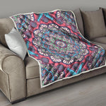 Pastel Mandala Bohemian Pattern Print Quilt