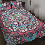 Pastel Mandala Bohemian Pattern Print Quilt Bed Set