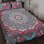 Pastel Mandala Bohemian Pattern Print Quilt Bed Set