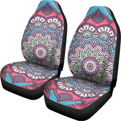 Pastel Mandala Bohemian Pattern Print Universal Fit Car Seat Covers