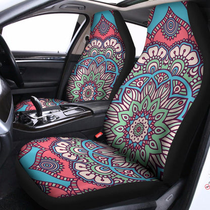 Pastel Mandala Bohemian Pattern Print Universal Fit Car Seat Covers