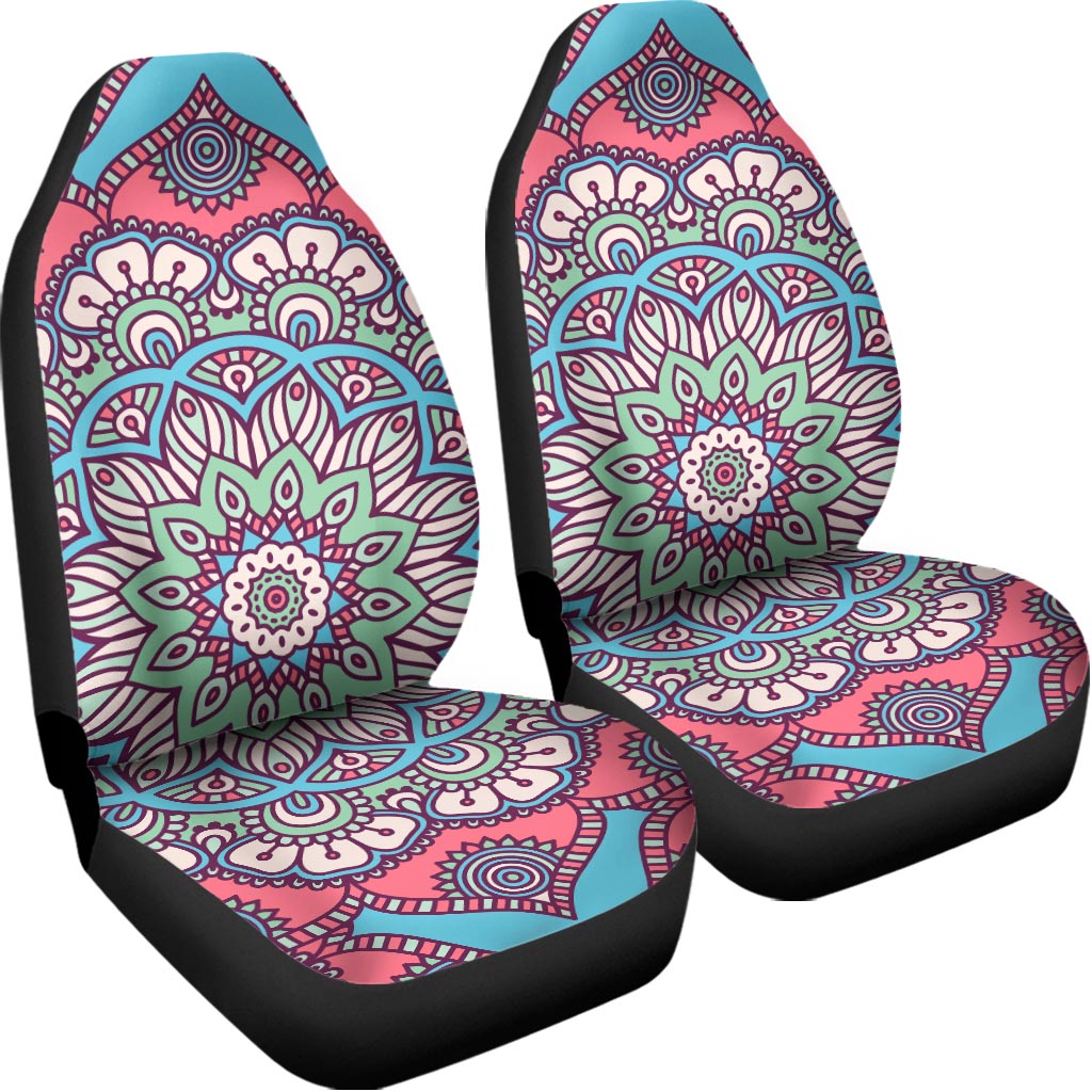 Pastel Mandala Bohemian Pattern Print Universal Fit Car Seat Covers