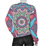 Pastel Mandala Bohemian Pattern Print Women's Crewneck Sweatshirt GearFrost