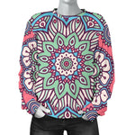 Pastel Mandala Bohemian Pattern Print Women's Crewneck Sweatshirt GearFrost