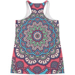 Pastel Mandala Bohemian Pattern Print Women's Racerback Tank Top