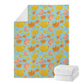Pastel Maple Leaves Pattern Print Blanket