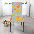 Pastel Maple Leaves Pattern Print Dining Chair Slipcover