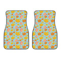 Pastel Maple Leaves Pattern Print Front Car Floor Mats
