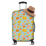 Pastel Maple Leaves Pattern Print Luggage Cover