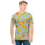 Pastel Maple Leaves Pattern Print Men's T-Shirt